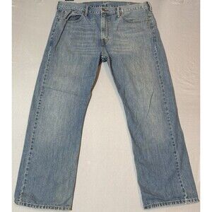 Levis 569 Jeans Mens 38x32 Blue Baggy Loose Fit Straight Leg Denim Medium Wash